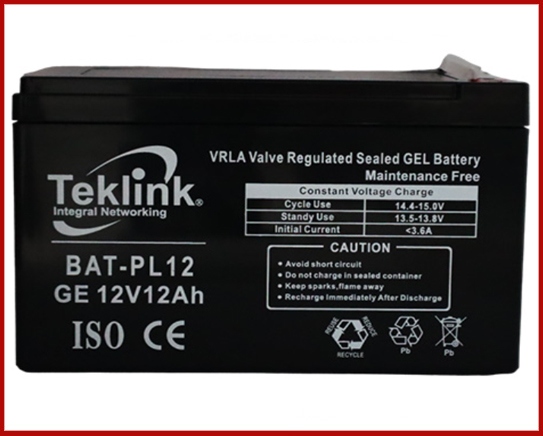 Bateria 12 voltios / 12 Amperes hora Teklink B12V12T